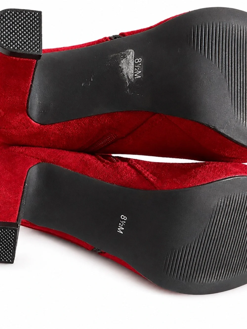 Women’s Red Suede Over-the-Knee Slouch Boots